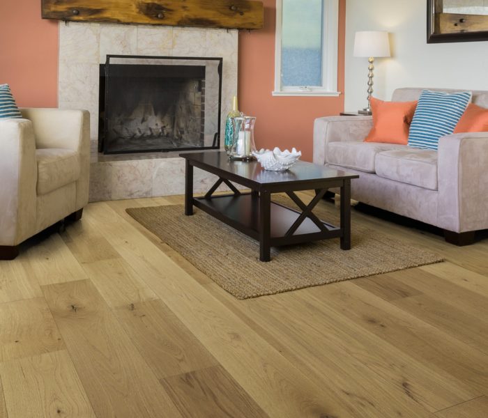 natural wood floor living room