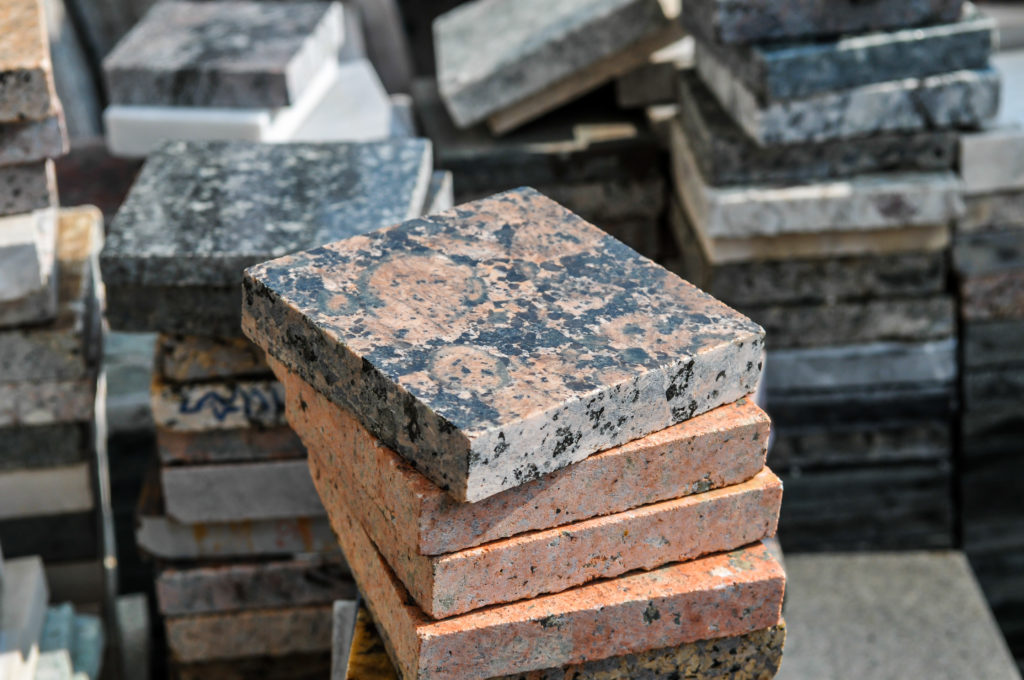 Granite tile samples