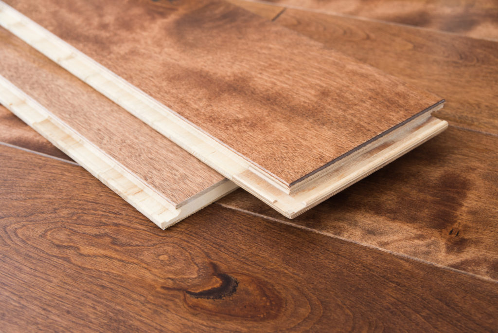 Click-together engineered hardwood is great for diy wood floors