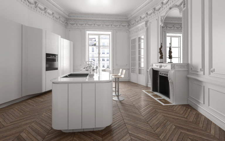 Wood Floor Patterns featured image of a herringbone kitchen