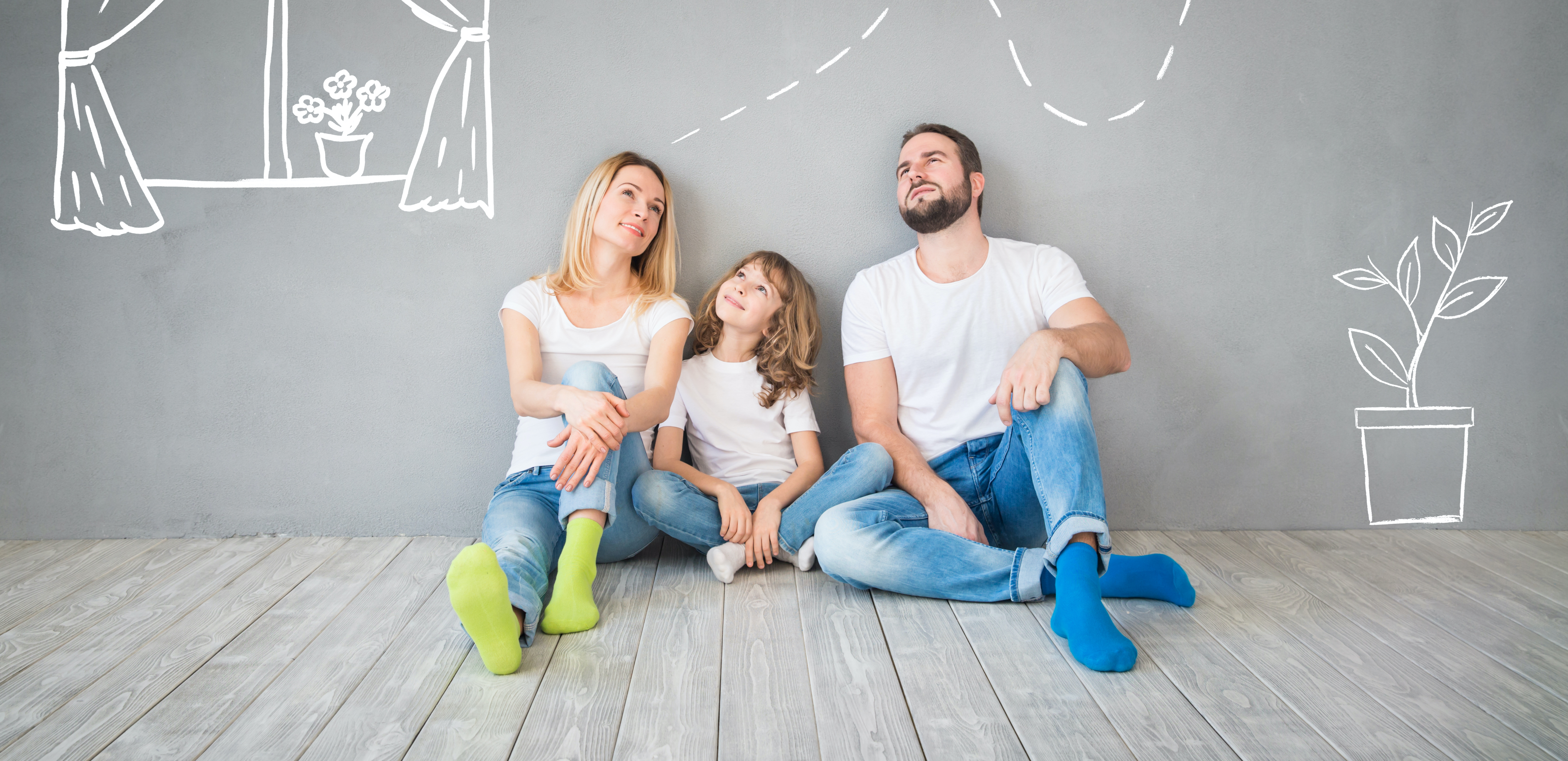 eco-friendly flooring featured image: a family dreaming of sustainability