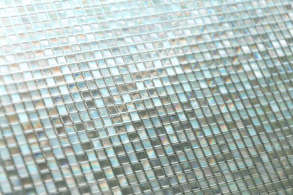 Glass tile floor