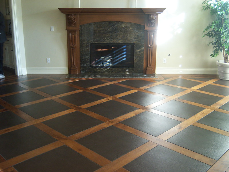Leather flooring, courtesy of Seward Construction Co