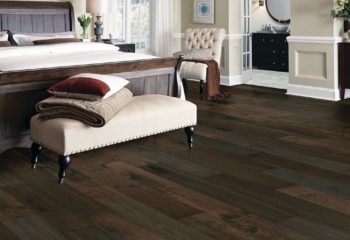 Doma dark wood flooring in a bedroom